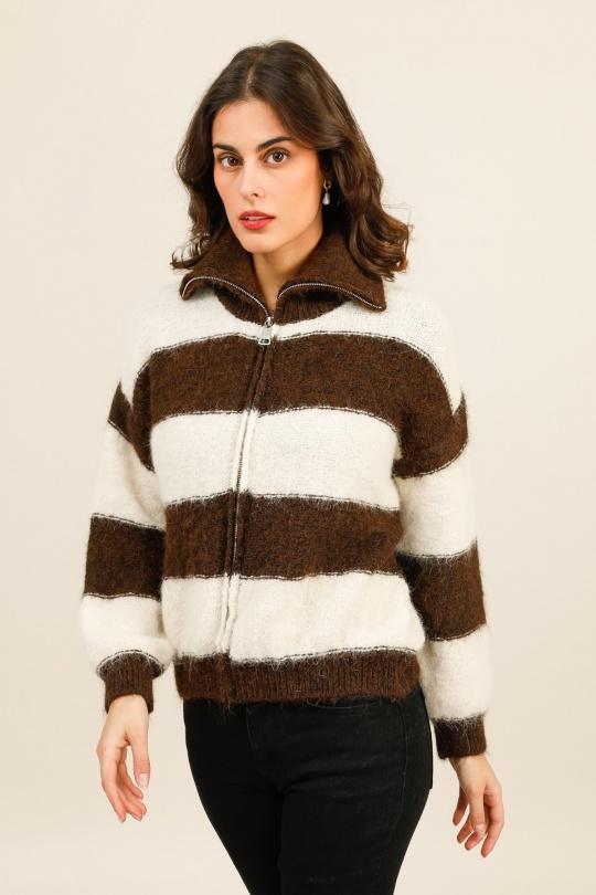 Gilets Femme Jaune clair LOVIKA 51201 Efashion Paris