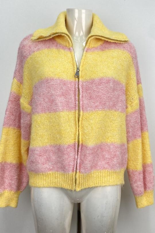 Gilets Femme Jaune clair LOVIKA 51201 Efashion Paris