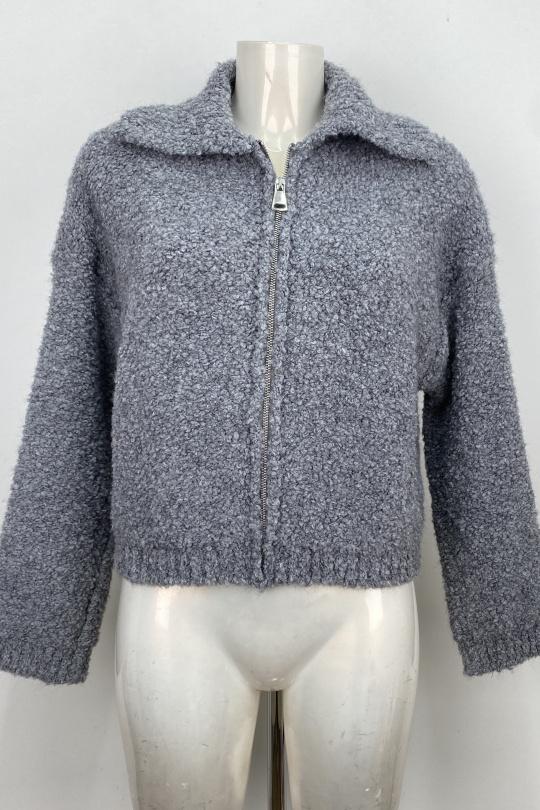 Gilets Femme Gris foncé LOVIKA 31175 Efashion Paris