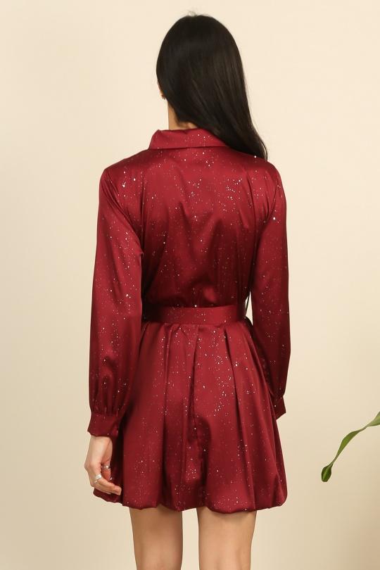 Robes courtes Femme Bordeaux LOVIKA 12983 Efashion Paris