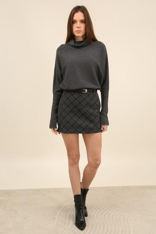 Jupes Femme Gris foncé LOVIKA 46836 Efashion Paris