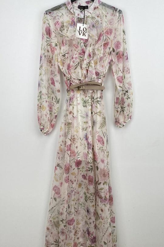 Robes longues Femme Rose LOVIKA 13833-1 Efashion Paris