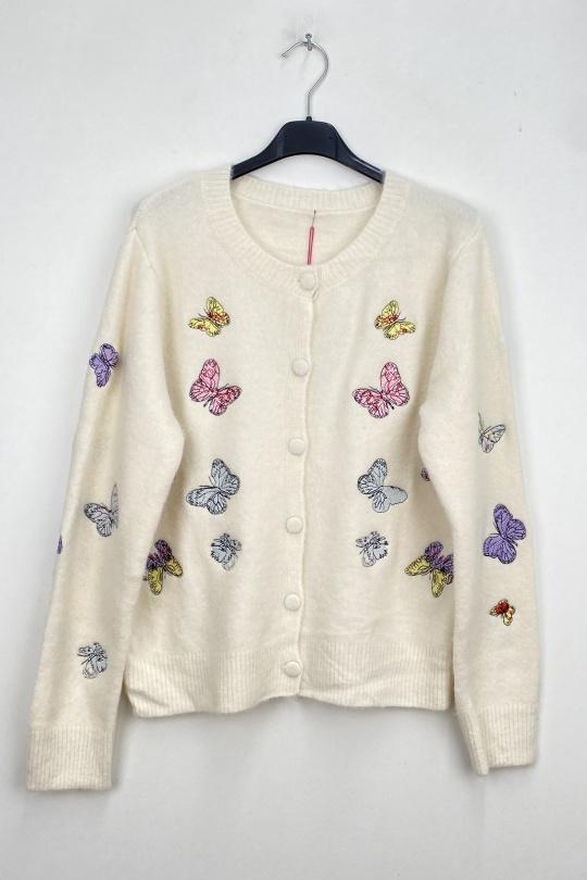 Gilets Femme Beige LOVIKA W9559 Efashion Paris