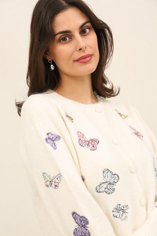 Gilets Femme Beige LOVIKA W9559 Efashion Paris