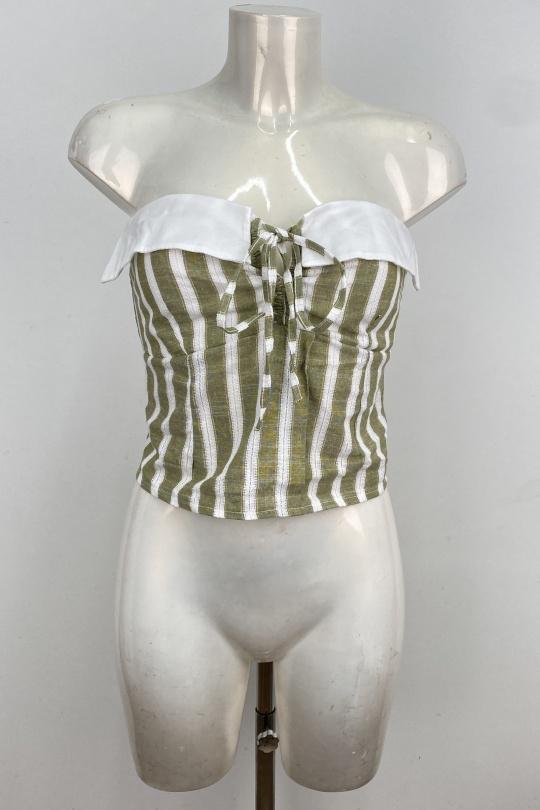 Tops Femme Kaki LOVIKA 12112 Efashion Paris