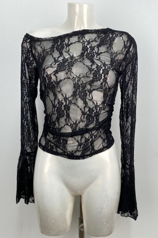 Tops Femme Noir LOVIKA 50315 Efashion Paris