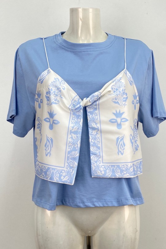Tops Femme Bleu LOVIKA W1907 Efashion Paris