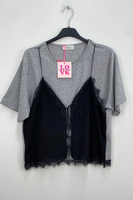 Tops Femme Gris LOVIKA 1908 Efashion Paris
