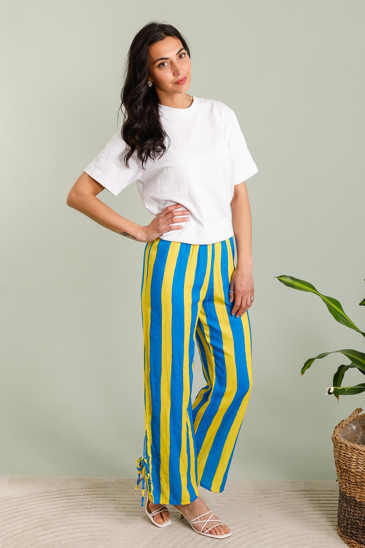 Pantalons Femme Bleu royal LOVIKA 7141 #c Efashion Paris