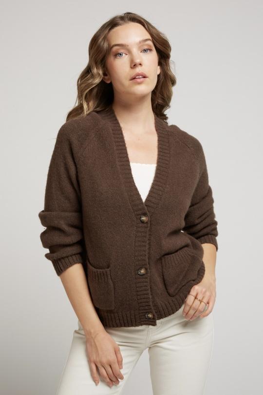 Gilets Femme Brun Andy & Lucy ELIO Efashion Paris