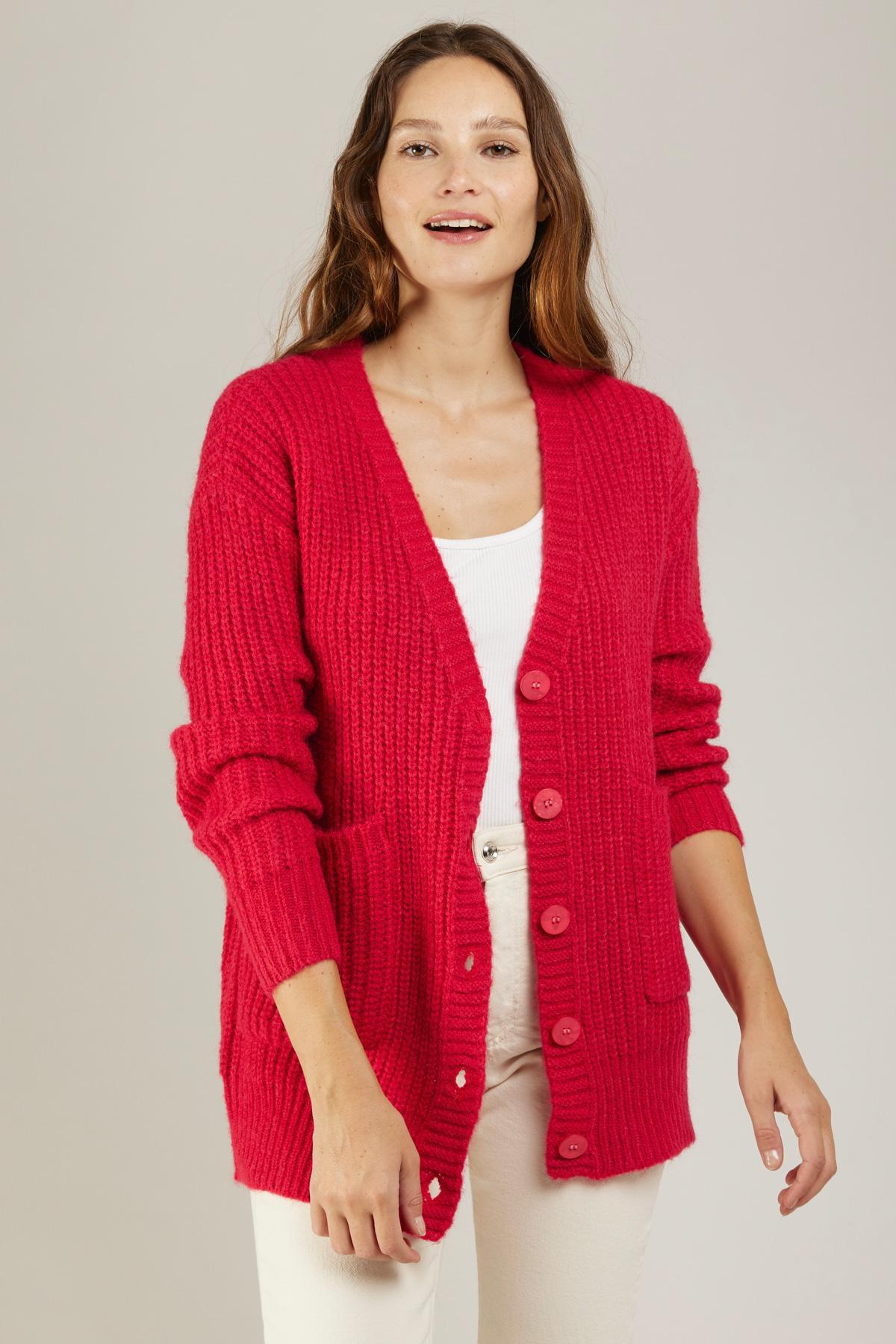 Gilets Femme Rouge Andy & Lucy GINETTE #c Efashion Paris