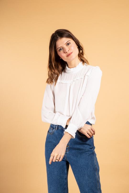 Blouses Femme Ecru JESSY LINE CH1932S Efashion Paris