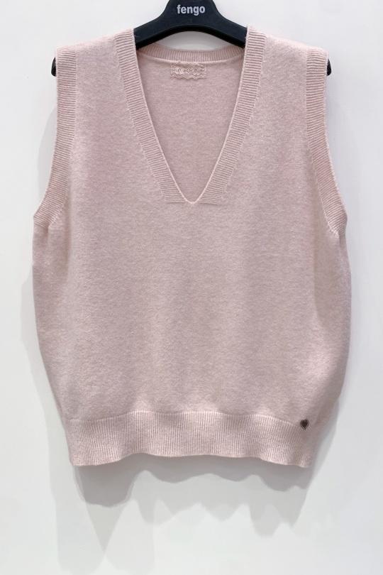 Pulls Femme Rose pâle Pretty Collection PULL-SANS-MANCHES Efashion Paris