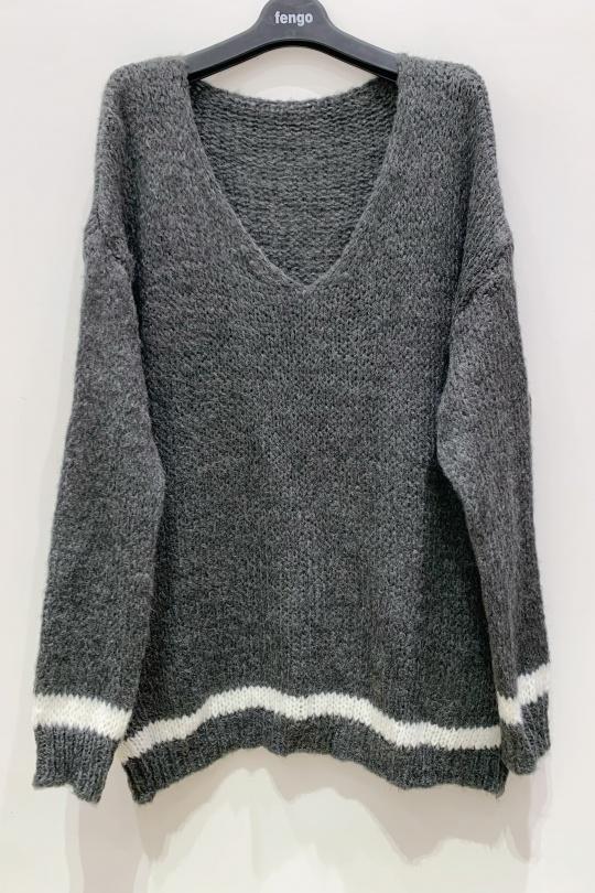Pulls Femme Gris anthracite Pretty Collection PULL-LAINE-2587 Efashion Paris