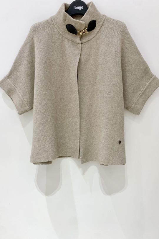 Capes et ponchos Femme Beige Pretty Collection CAPE-BOUCLE Efashion Paris