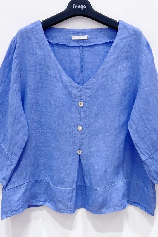Blouses Femme Bleu azur Pretty Collection TOP-LIN-4219 Efashion Paris