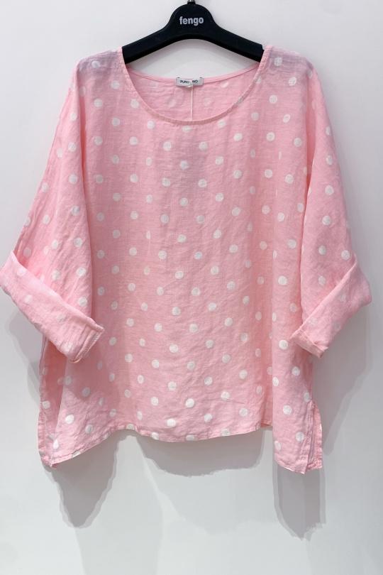 Top Donna Candy pink Pretty Collection TOP-LIN-LAYLA Efashion Paris