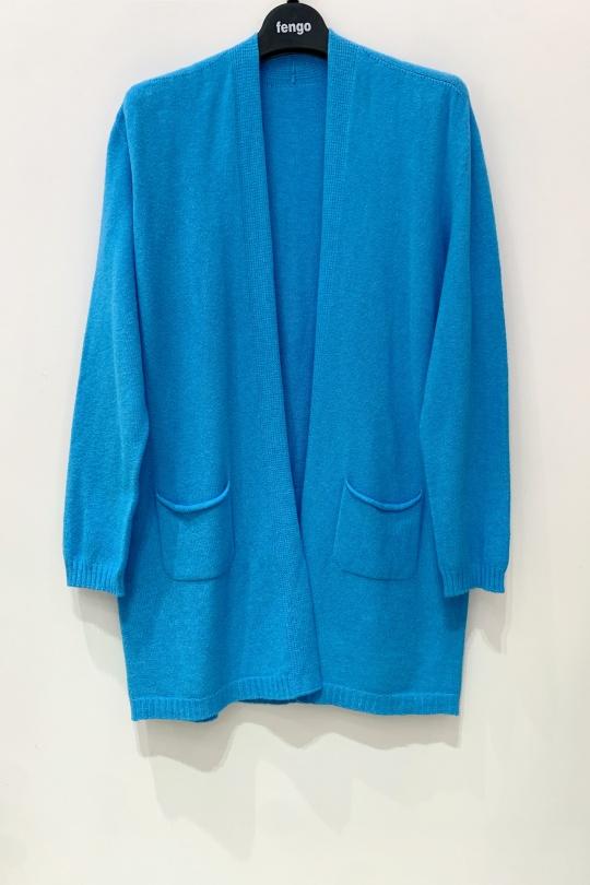 Gilets Femme Turquoise Pretty Collection GILET3D-024 Efashion Paris