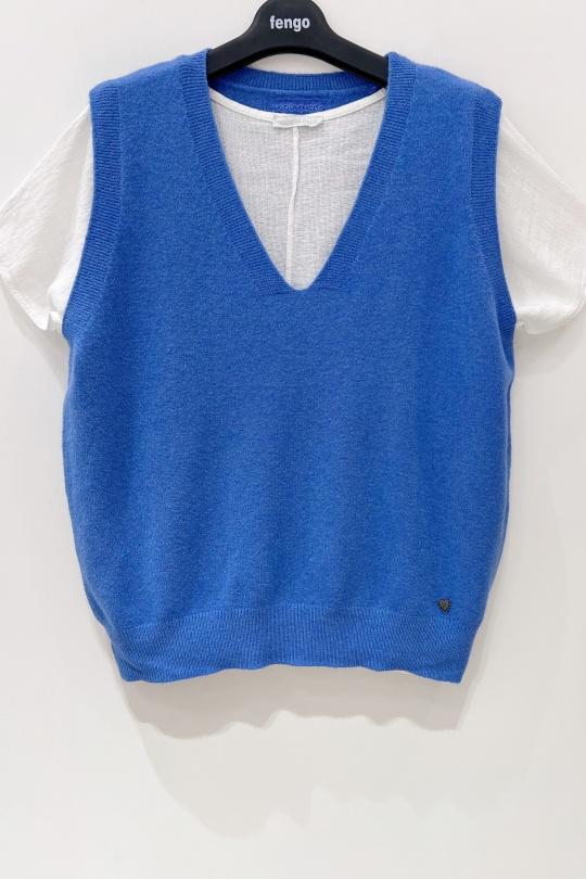 Pulls Femme Bleu royal Pretty Collection PULL-2145SANS-MANCHES Efashion Paris