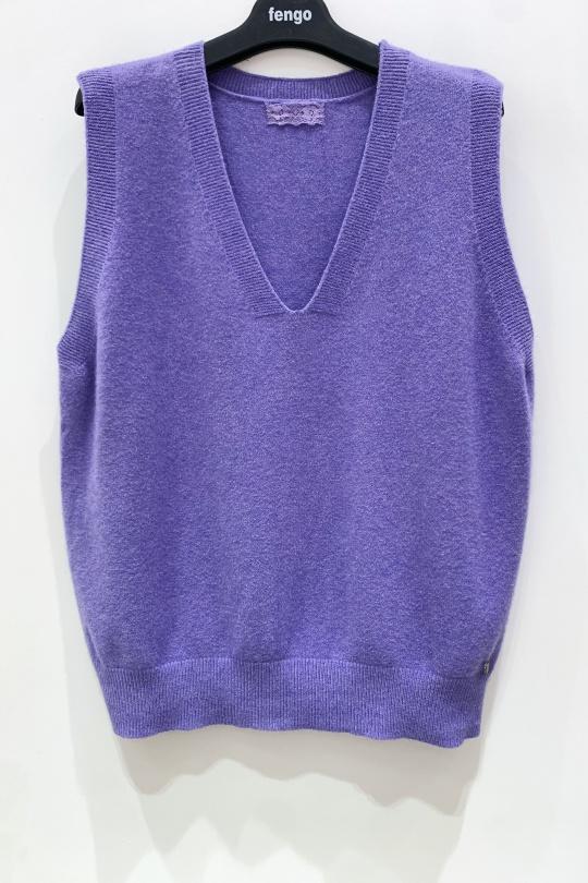 Pulls Femme Lavande Pretty Collection PULL-2145SANS-MANCHES Efashion Paris