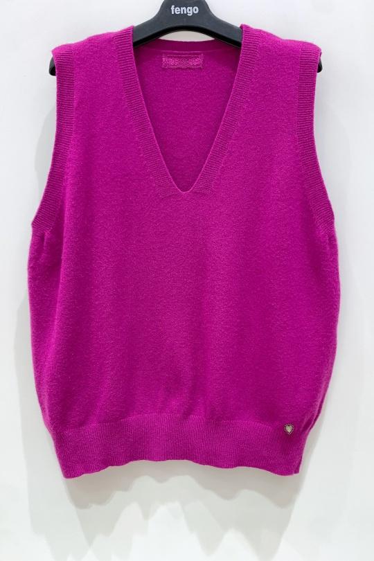 Pulls Femme Magenta Pretty Collection PULL-2145SANS-MANCHES Efashion Paris