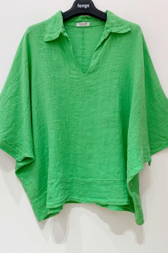 Blouses Femme Vert Pretty Collection BLOUSE-AMPLE643-2 Efashion Paris