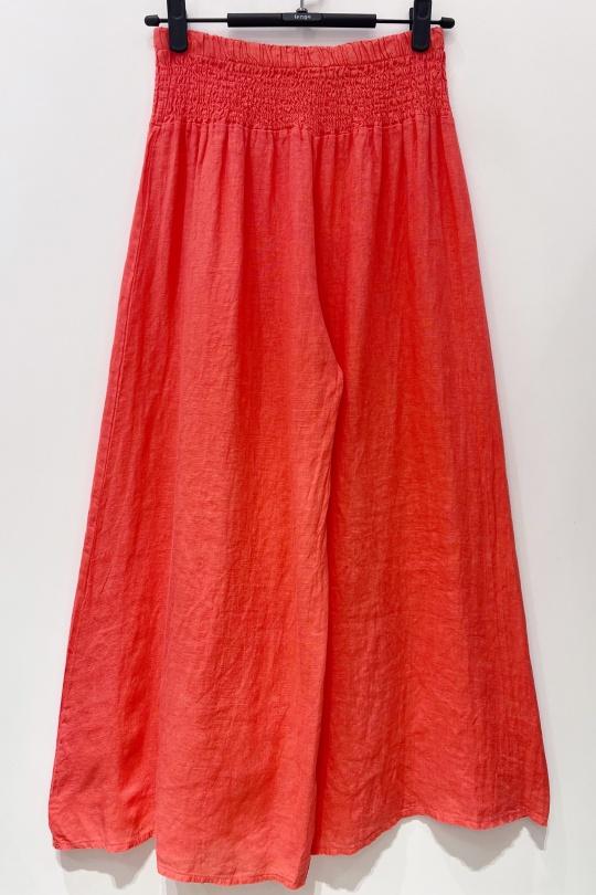 Pantalons Femme Corail Pretty Collection PANTALON-LARGE-LIN Efashion Paris
