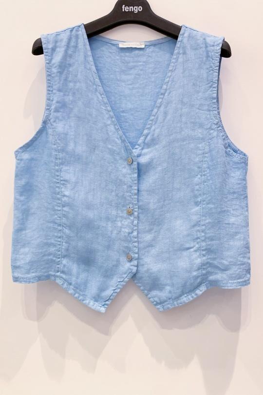 Cardigans Women Sky blue Pretty Collection VESTON-LIN--UNI Efashion Paris
