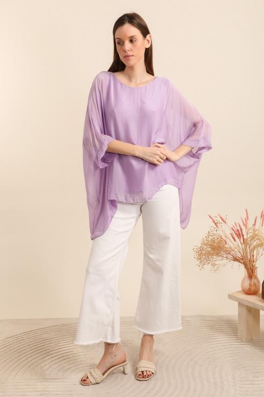 Blouses Femme Parme Pretty Collection BLOUSE-SOIE Efashion Paris