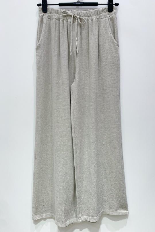 Pantalons Femme Beige Pretty Collection PTL-LC42 Efashion Paris