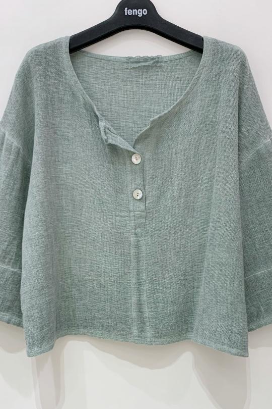 Blouses Femme Vert Celadon Pretty Collection BLOUSE-LC-2BT86- Efashion Paris