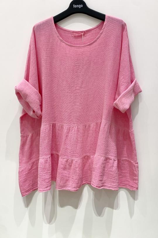Blouses Femme Fuchsia/Rose Pretty Collection BLOUSE-LC-MÉLANIE Efashion Paris