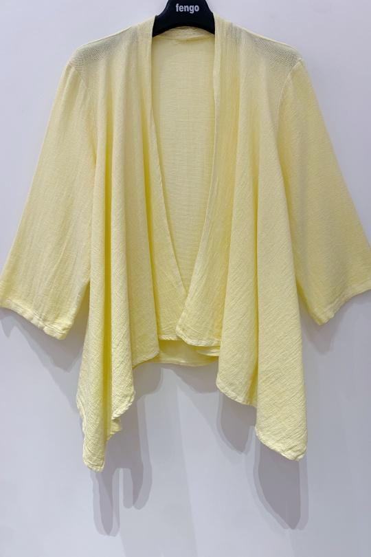 Gilets Femme Jaune pastel Pretty Collection GILET-LC-JILL Efashion Paris