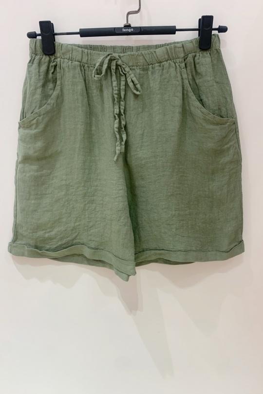 Shorts Femme Kaki Pretty Collection SHORT-LIN Efashion Paris