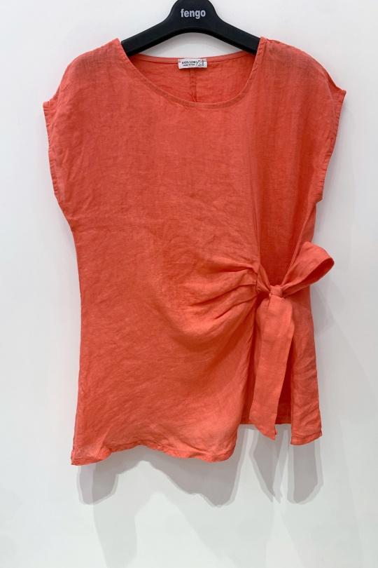 Tops Femme Corail Pretty Collection TOP-LIN-NOEUD Efashion Paris
