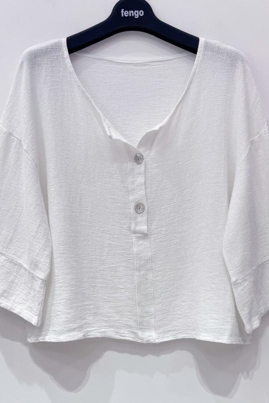 Blouses Women White Pretty Collection BLOUSE-LC-2BT86- Efashion Paris