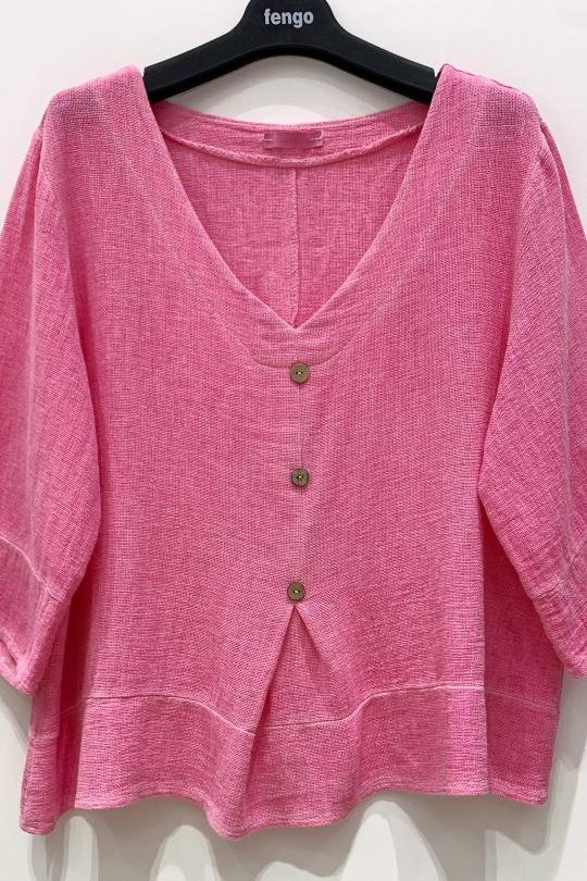 Blouses Women Fuchsia/Pink Pretty Collection TOP-LC219 Efashion Paris