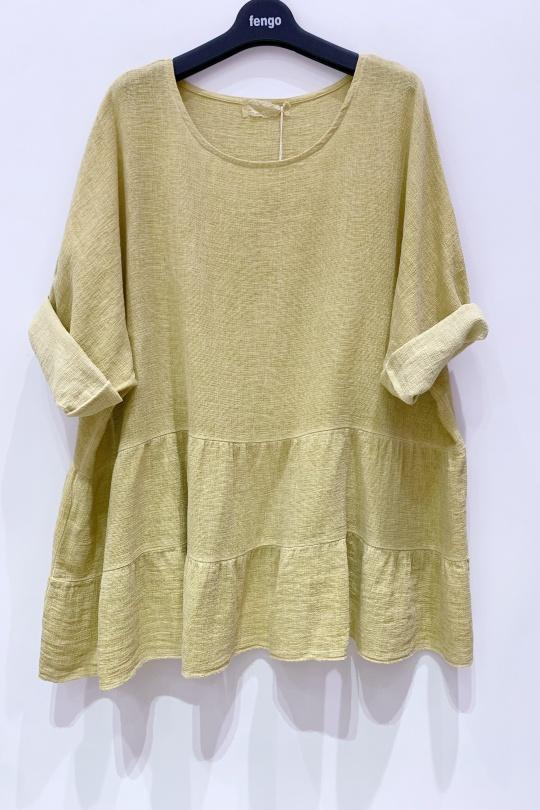 Blouses Women Yellow Pretty Collection BLOUSE-LC-MÉLANIE Efashion Paris