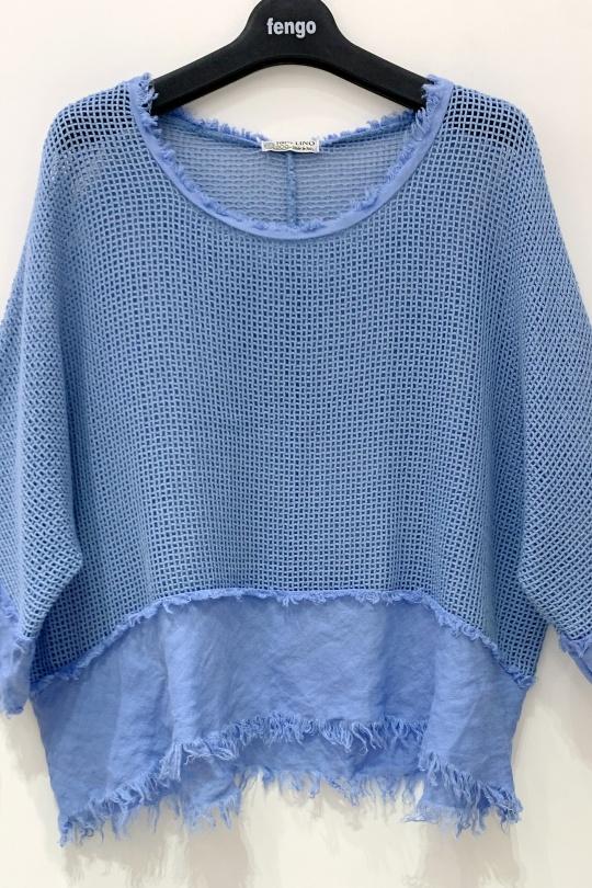 T-shirts Femme Bleu azur Pretty Collection TOP-LINCT Efashion Paris
