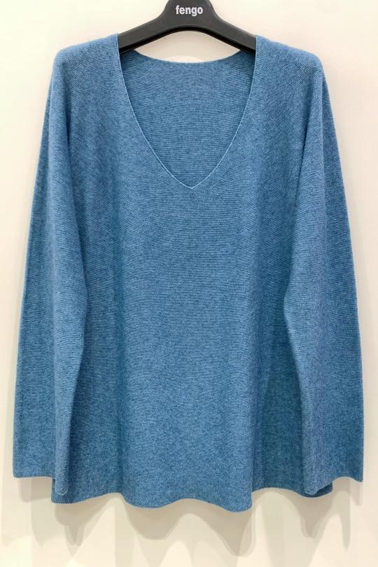 Jumpers Women Peacock blue Pretty Collection PULL3D-COLV-093 Efashion Paris