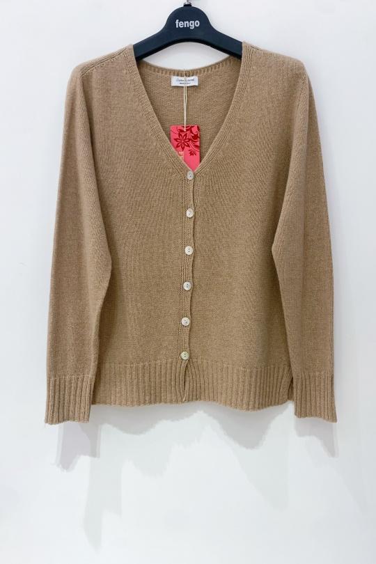 Gilets Femme Camel Pretty Collection GILET-CACHEMIRE-107 Efashion Paris