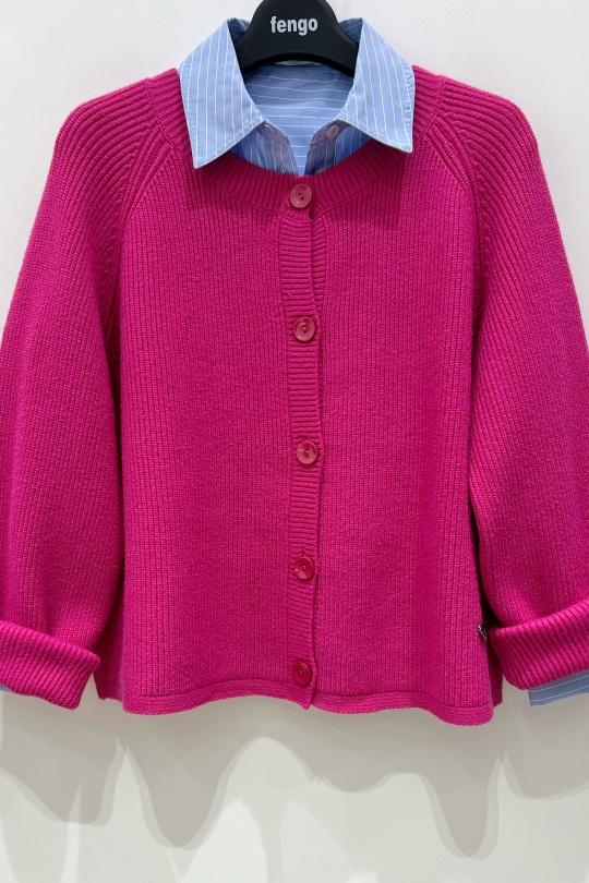 Cardigan Donna Fuchsia/Pink Pretty Collection GILET-NATHALIE Efashion Paris