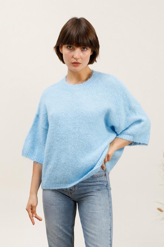 Maglioni Donna Sky blue Pretty Collection PULL-FLUFFY Efashion Paris