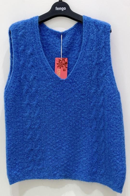 Maglioni Donna Royale blue Pretty Collection PULL-MOHAIR-033 Efashion Paris