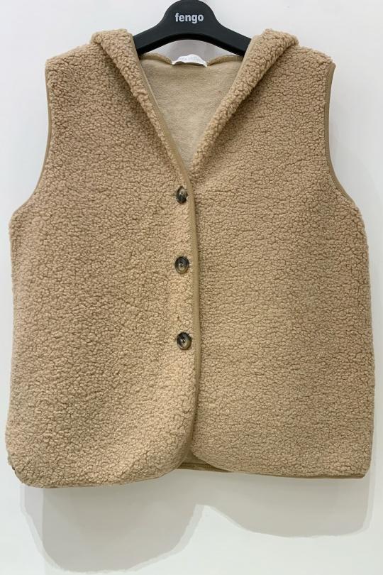 Gilets Femme Beige Pretty Collection GILET-BRG-581 Efashion Paris