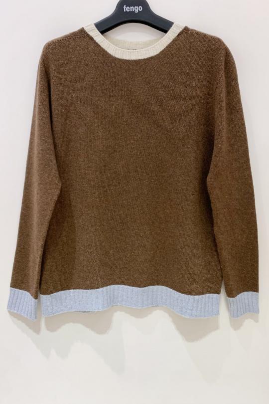 Pulls Femme Marron Pretty Collection CACHEMIRE-25WCA27 Efashion Paris