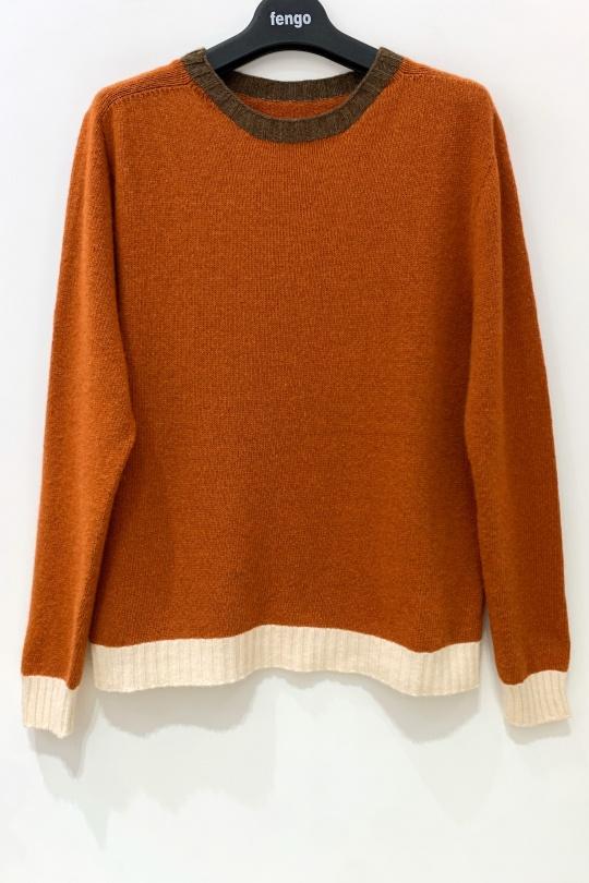 Pulls Femme Marron Pretty Collection CACHEMIRE-25WCA27 Efashion Paris