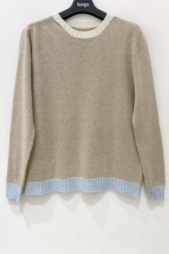 Pulls Femme Marron Pretty Collection CACHEMIRE-25WCA27 Efashion Paris