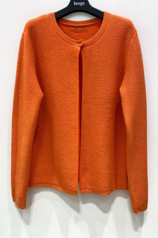 Gilets Femme Orange Pretty Collection GILET-8717LUREX Efashion Paris