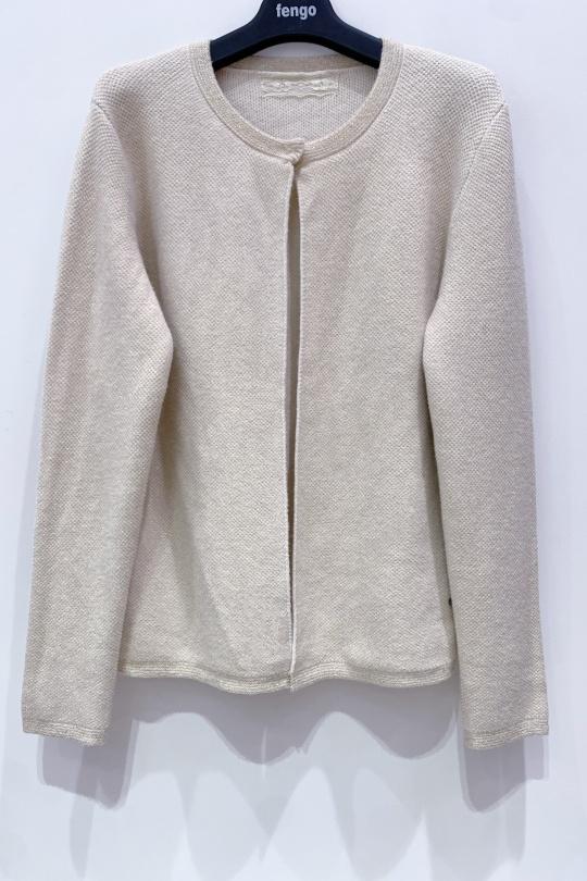 Gilets Femme Orange Pretty Collection GILET-8717LUREX Efashion Paris